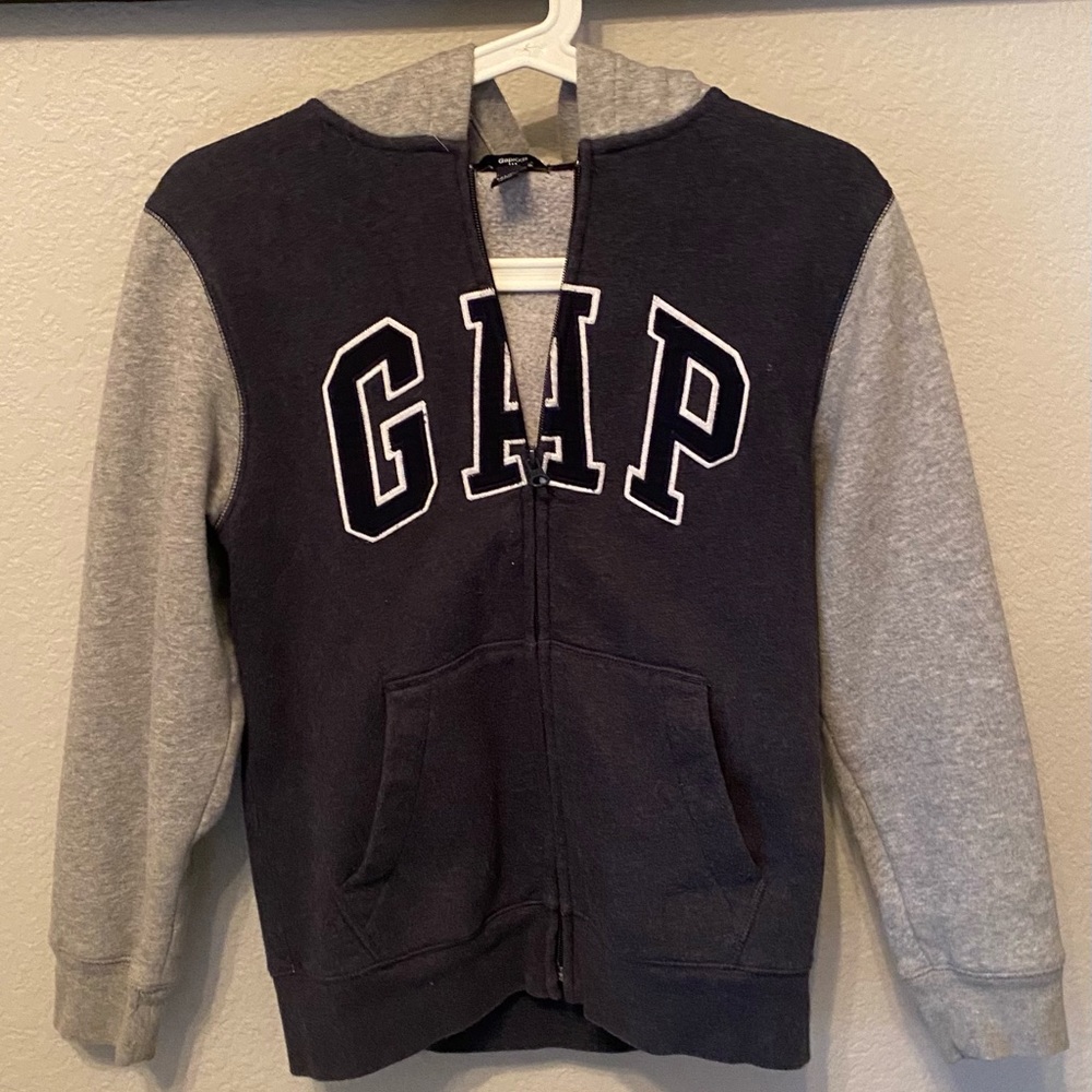 💫Boys Gap ZipUp Jacket Light and Dark Gray Size L